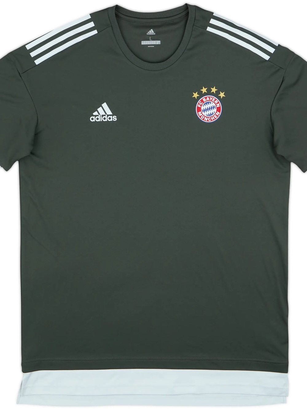 FC Bayern Munchen Adidas Training Tee Olive Green 4 Stars Size S